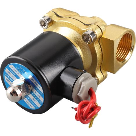 Électrovanne 220 V CA, 3/4", contact à fermeture (NC), corps en alliage de zinc, pour eau, huile, air et gaz (1/5)