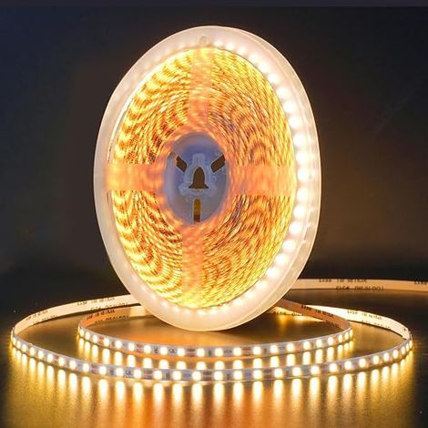 Ruban LED Bande 3000K LED, 10m Bandeau LED de 8mm de largeur, Light Strip Escalier, Chambre, Fête (1/4)