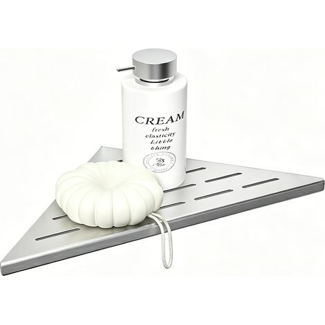 Étagère de douche en acier inoxydable 304 Étagère de salle de bain en acier pour murs carrelés,étagère encastrée pour la rénovation de salle de bain (brossé,254 mm) (1/5)