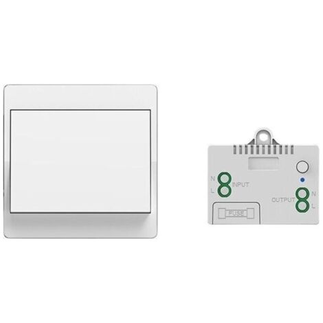 Selbstversorgender, batterieloser Funkschalter, drahtlose Fernbedienung für Lampen und Elektrogeräte, wasserdicht und sicher, kann direkt im Badezimmer usw. installiert werden. (1 zu 1) (1/4)