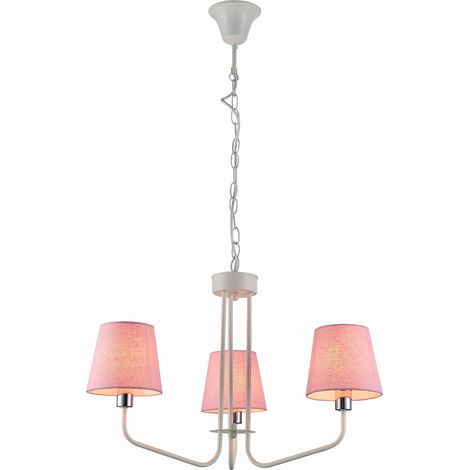 Lampadario Candellux York 3xE14 dimmerabile rosa Ø58cm (1/2)