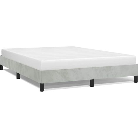 Maison Exclusive - Struttura letto senza Materasso Grigio Chiaro 152x203 cm matrimoniale Velluto (1/5)