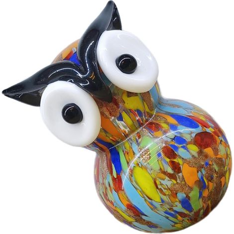 Figurine de Hibou en Verre Creux Décorative, Sculpture Artisanale Transparente, Ornement de Bureau et Maison, Décor Intérieur Lumineux, Statuette D’Animal Décorative Unique (1/5)