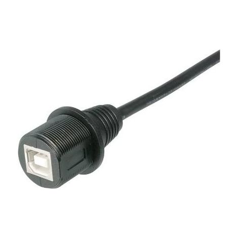 Connettore USB 2.0 IP67 Presa Presa USB B con cavo da 1m A-KAB-USBB-FS-1M ASSMANN WSW Contenuto: 1 pz. (1/2)