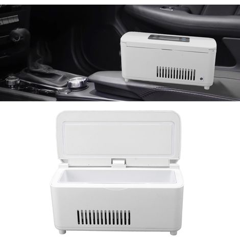 Tragbarer Insulin-Kühler für den Einsatz im Auto und zu Hause, schnelle Kühlung, präzise Temperaturregelung, wiederaufladbarer Autokühlschrank, weiß, europäischer Standard, 100-240 V. (1/5)