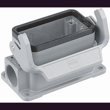 [GEBRAUCHT] B-Ware HARTING Sockelgehäuse Han B Aluminium-Druckguss IP65 grau PG21 2x Kabeleingang (1/2)