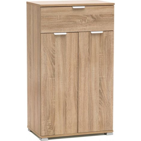 Mobiletto con 2 Anta e 1 Cassetto 27x38x103 h cm in Truciolare bilaminato Naturale (1/3)
