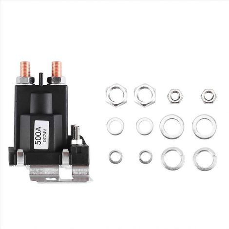 Relais de courant principal 500A 24V pour double batterie, interrupteur de puissance de démarrage automobile, contacteur robuste pour véhicules (1/5)