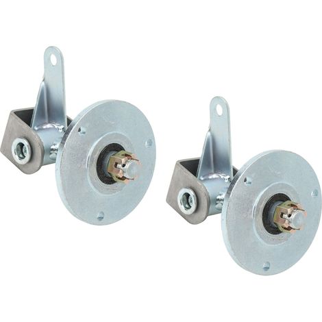 Lot de 2 fusées de direction moyeu roue avant avec flasque roulement pour quad ATV karting pneus 6in acier alliage (1/5)