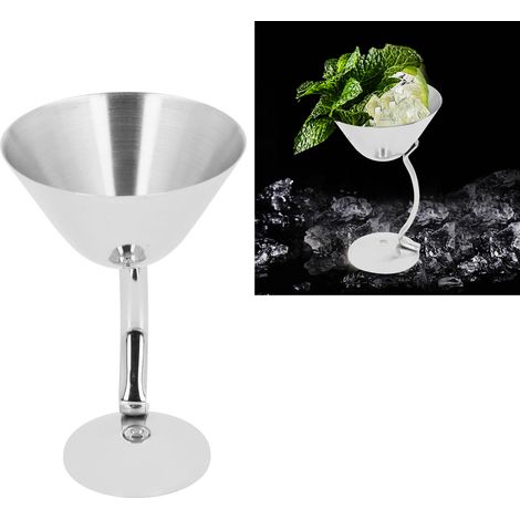 Verre à cocktail Martini 150 ml en acier inoxydable plaqué cuivre, verre à vin, accessoires de bar, couleur acier inoxydable (1/5)