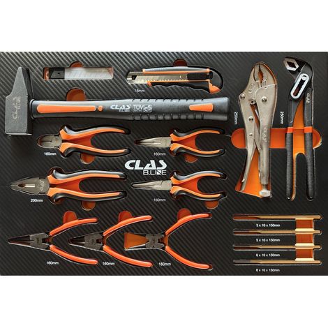 Insert pinces et marteau (16pcs) - OS 1306BL - CLAS Equipements
