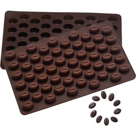 Silikon-Kaffeeform mit 55 Mulden, Eiswürfelform für Schokolade und Süßigkeiten, Kuchen- und Gebäckdekoration. (1/5)