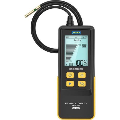 AS503 Tester olio motore, kit di test per olio motore benzina e diesel, test rapido della trasmittanza e della temperatura, con sonda flessibile da 31,5 pollici (1/5)