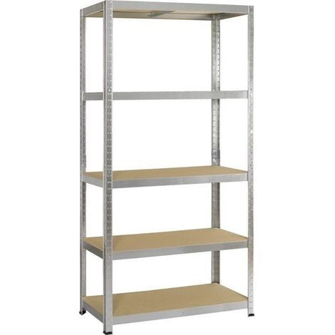Mensola in metallo/legno 176x120x45 con clip, resistente, 175 Galva, Rif. 604009