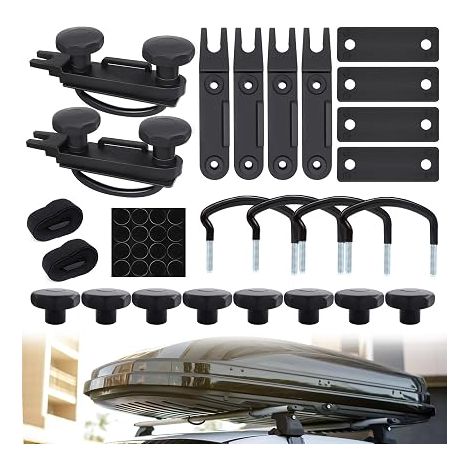Universal Car Van Roof Box Brackets with Brackets and Bandages (1/2)