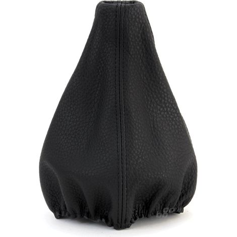 Schaltmanschette aus Leder, schwarzes Garn, amio-01758