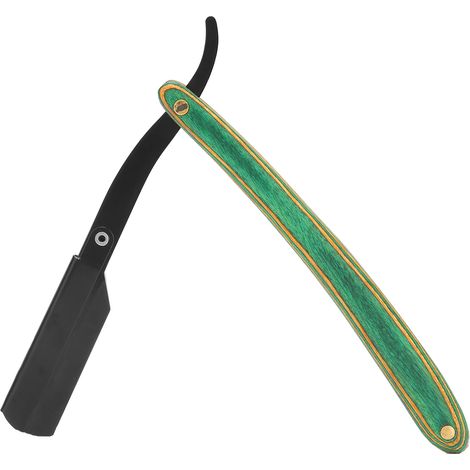 Rasoir droit professionnel barbier, coupe-chou acier inoxydable, rasoir manuel de sécurité pour homme rasage visage, lame droite classique, outil coiffeur barbe. (1/5)