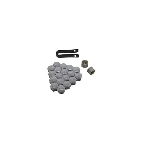 Capuchon d'écrou de Roue 17mm Capuchons d'écrou de Boulon de Roue, Cache-écrous de Pneu hexagonaux avec Ensemble d'outils de démontage pour Voitures
