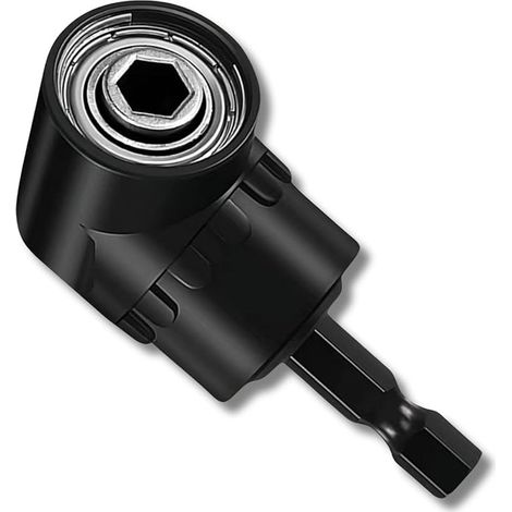 SHINING HOUSE Porte-adaptateur de tournevis 105°, perceuse à angle droit, tournevis d'angle, porte-embout d'angle multifonctionnel avec porte-embout magnétique 1/4", adaptateur d'embout pour percer da (1/5)
