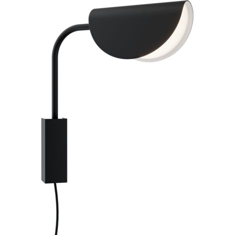 Maytoni Mollis Applique murale moderne noire, abat-jour en acrylique
