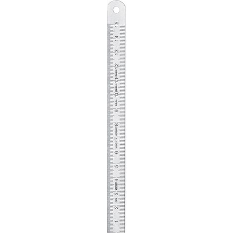 Regla flexible VOGEL 300 mm DIN 2768 con sección 13x0,5 mm para mediciones precisas.