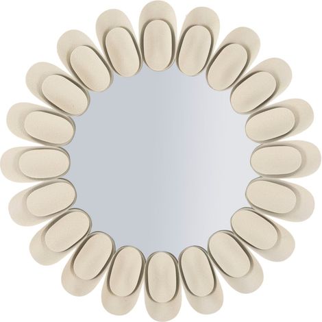 Specchio da parete in metallo crema, Ø85x6 cm – Dune Double (1/5)