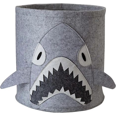 Panier de rangement en feutrine pour enfant, boîte de rangement pliable en feutrine pour chambre d'enfant, jouets, vêtements (requin) (1/5)