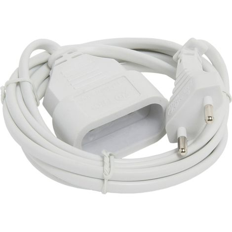 DEBFLEX - PROLONGATEUR 2P 6A 2X0,75 MM² HO3VV-H2-F 2M BLANC - 324521