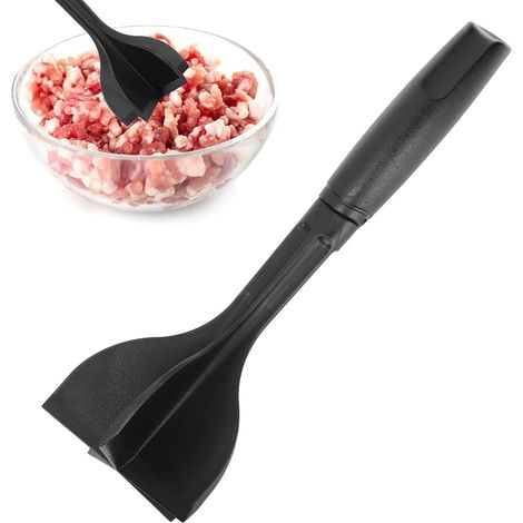 Hachoir à viande multifonctionnel en nylon (x2), idéal pour hamburgers, pommes de terre, bœuf et dinde. (1/5)