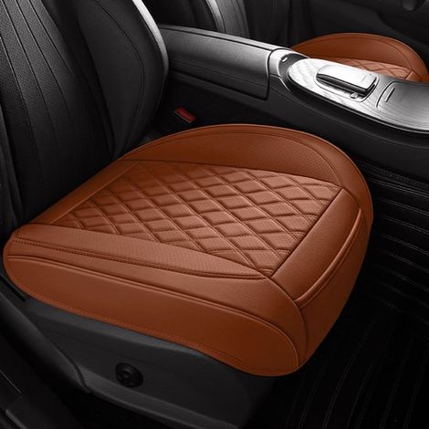 Funda universal para asiento de coche - Piel sintética - Naranja (1/5)