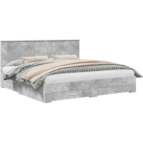 Maison Exclusive - Estructura de cama con cajón Gris Concreto 200 (1/5)