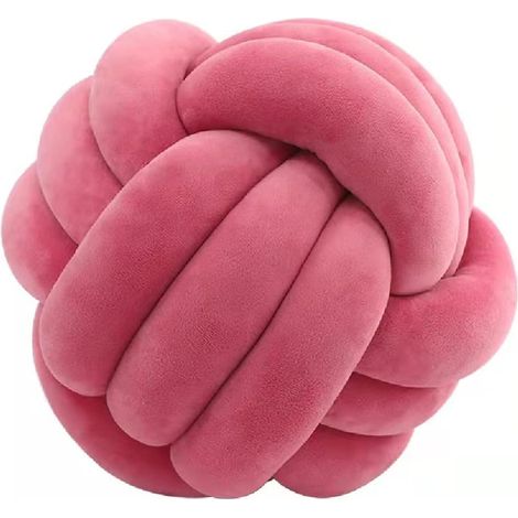 Coussin Boule Nœud - Velours Doux Rempli Coton PP - Pour Décoration Intérieure Sol Canapé Lit Bureau Voiture - Diamètre 28 cm ou 35 cm - 1 Pièce