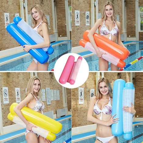 QAZQA Multi Usage Flottantes Hamac, Flotteur Gonflable Piscine 4 -en-1Flottant de inclinable Flotteur Hamac Hamac d'eau Multi-Usage Pliable Flottantes Hamac Portable Flotteur Ultraléger (Rose)