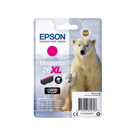 Epson Polar bear C13T26334012 cartouche d'encre 1 pièce(s) Original Rendement élevé (XL) Magenta (1/3)