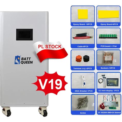 Boîte de stockage de batterie, design empilé, compatibilité 16S, BMS JK Vertical (1/2)