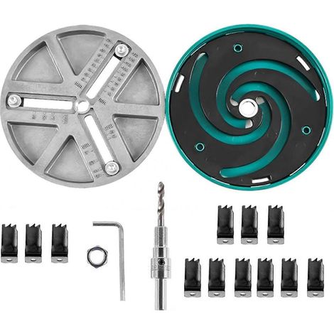 Verstellbares Lochsägen-Set mit 12 Klingen, Rundlochöffner für Holzbearbeitung, 1,8–5 Zoll Lochdurchmesser