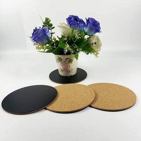 CCYKXA 5 pcs Tapis Liège Absorbant pour Pot de Fleurs Dessous de Pot Rond Antidérapant et Étanche pour Jardin Intérieur et Extérieur Protège-Sol et Surface,150mm4.3mm (1/4)