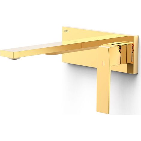 TRES 20230031OR SLIM Pieza Vista para Cuerpo Empotrado De Lavabo Color Oro 24K - ref: 20230031OR