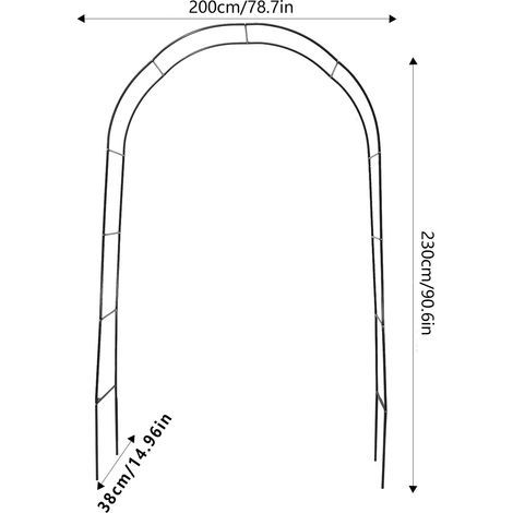 Arche de Mariage Extérieur en Fer pour Plantes Grimpantes Jardin (1/5)