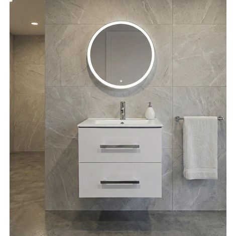 Meuble Salle de Bain 60cm suspenduavec vasque pour salle de bain, design moderne, installation facile (1/5)