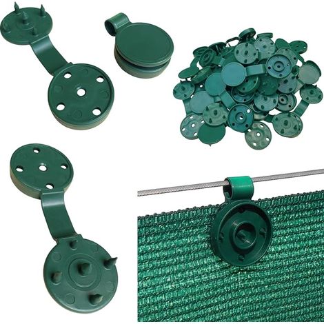 Clips de Fixation Brise Vue 20 Pcs, Vert (1/5)