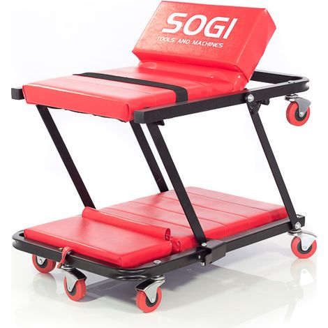 Lettino sotto auto SOGI X4-16 carrello pieghevole in sgabello poggiatesta regolabile (1/5)