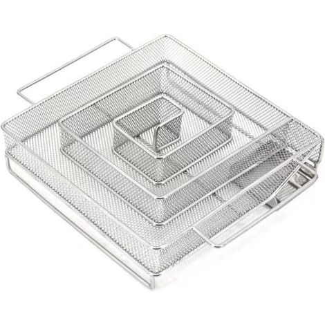 Plateau à Fumée Carré pour Barbecue en Acier Inoxydable 304 - Outil de Fumage Uniforme (1/4)