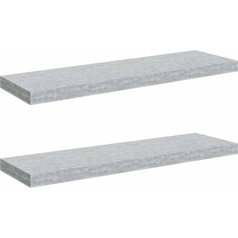 Maison Exclusive - Schweberegale 2 Stk. Betongrau 80x23,5x3,8 cm (1/5)