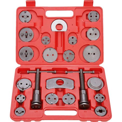Jiubiaz Set Universal para Pistones de Freno con Trinquete Reversible Neumatico para Automoviles Audi VW 22 Piezas