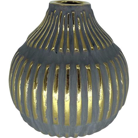Signes Grimalt Jarrón decorazioni vasi e supporto  Vaso grigio - 21x20x20cm