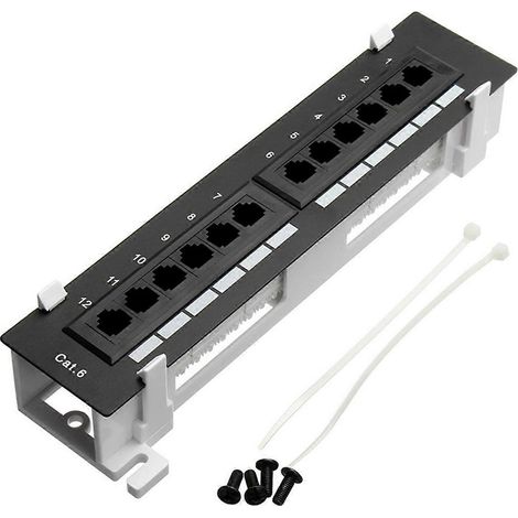Netzwerk-Toolkit 12-Port CAT6 Patchpanel RJ45 Netzwerk-Wandmontage