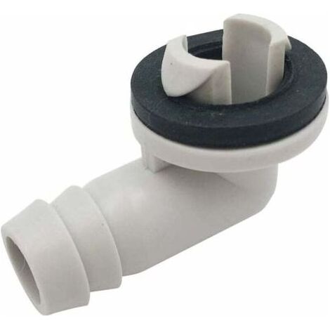 Raccord de Coude de Connecteur de Tuyau de Drainage de Climatiseur avec Anneau en Caoutchouc pour UnitéS Split et Unité de FenêTre Ca 3/5 Pouces (15 Mm) (1/5)
