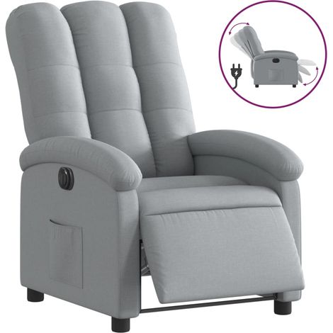 Maison Exclusive - Relaxsessel Elektrisch Hellgrau Stoff