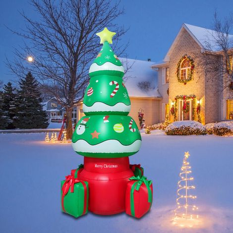 Set with inflatable Christmas tree and light decoration for outdoor use (1/4)
